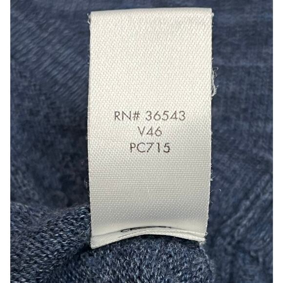 Calvin Klein Slim Fit V-Neck Sweater XXL Blue 100% Cotton Long Sleeve Pullover - Picture 5 of 12